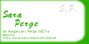 sara perge business card
